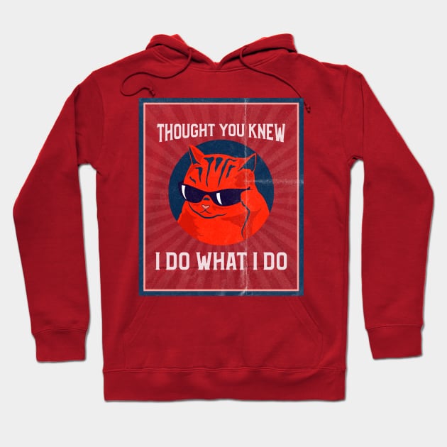 Thought You Knew - I Do What I Do Cat Hoodie by TJWDraws